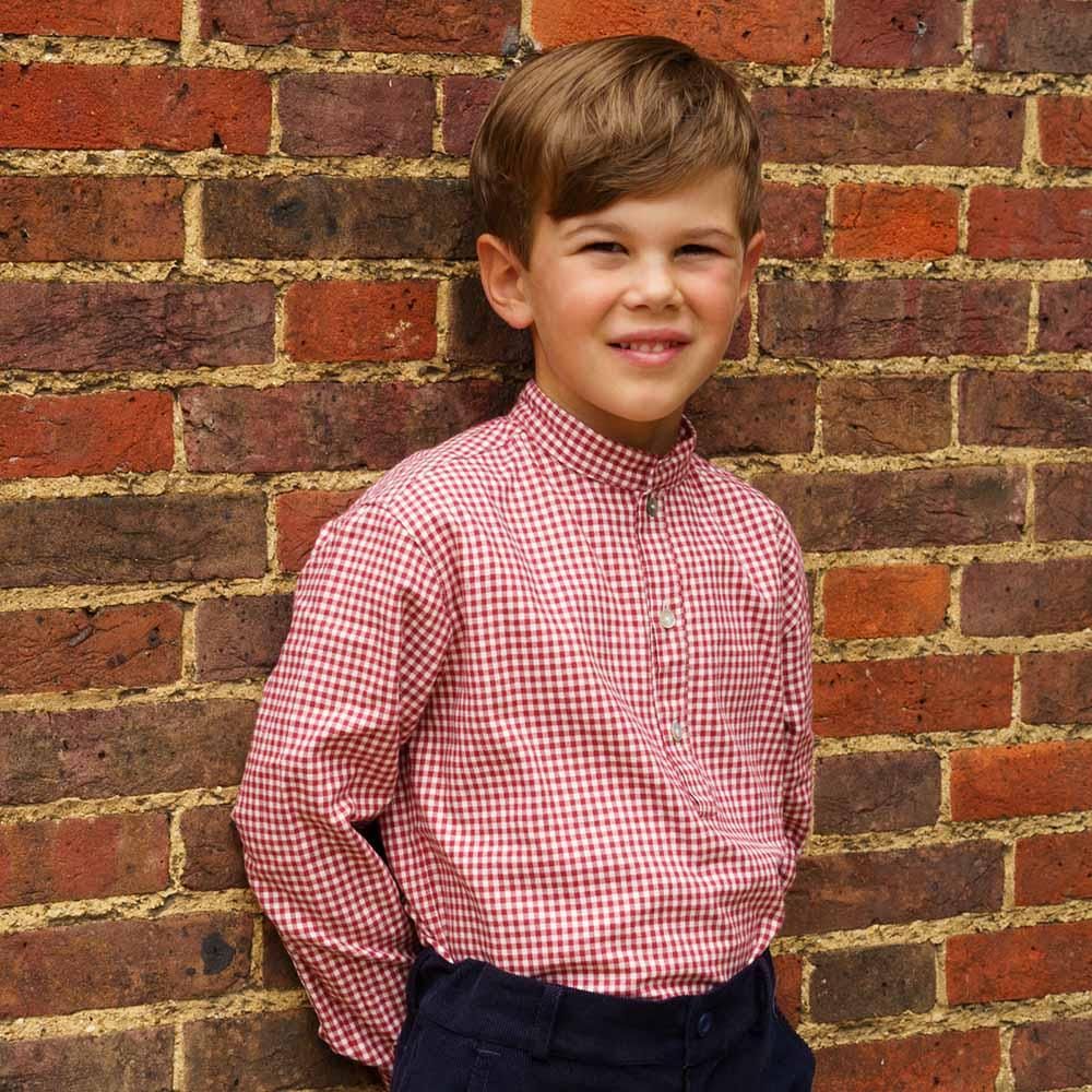 Amaia Kids - Pereprine shirt - Red check アマイアキッズ