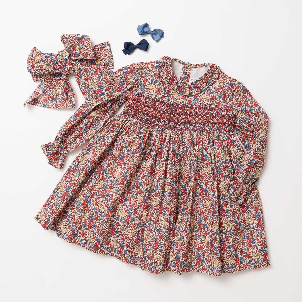 Amaia Kids - Moohren dress - Liberty Red/Blue アマイアキッズ 