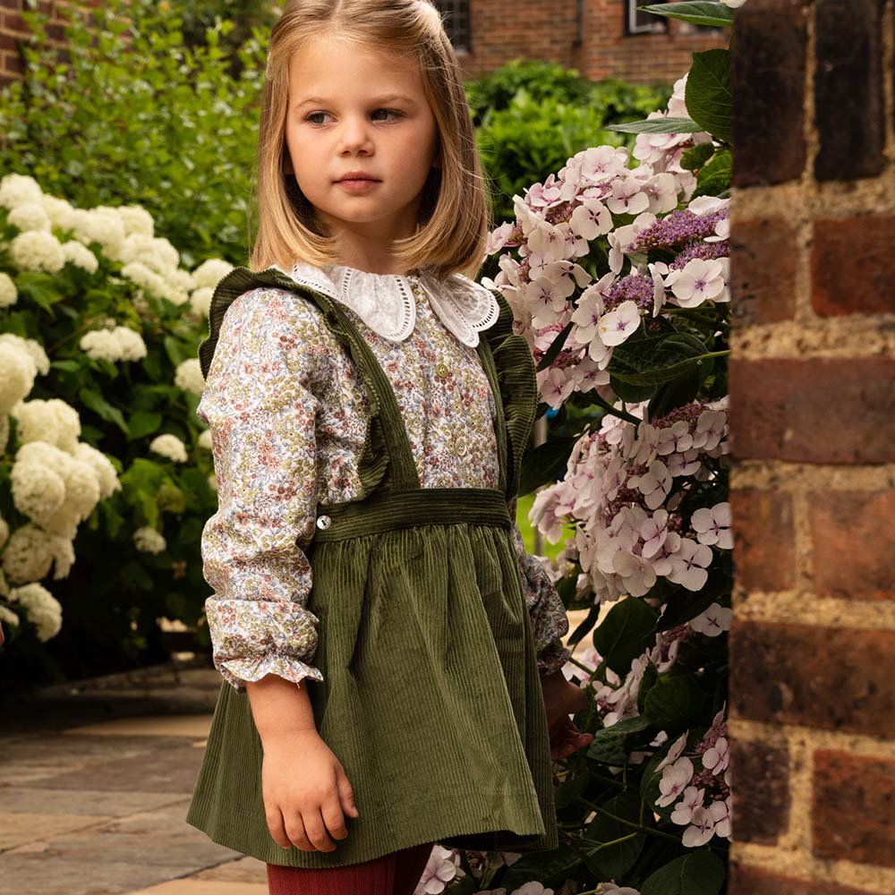 Amaia Kids - Nina blouse - Green chestnut floral アマイアキッズ - 花柄ブラウス, -  アマイアキッズ | Amaia Kids日本公式オンラインショップ | ベビー服・子供服通販