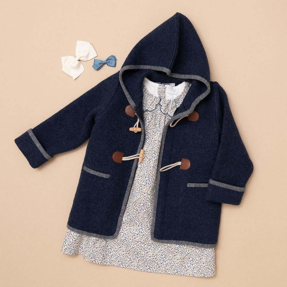 Amaia アマイアキッズ コート6サイズ ブルー Amaia Kids - Razorbil coat - Blue アマイアキッズ - ウール