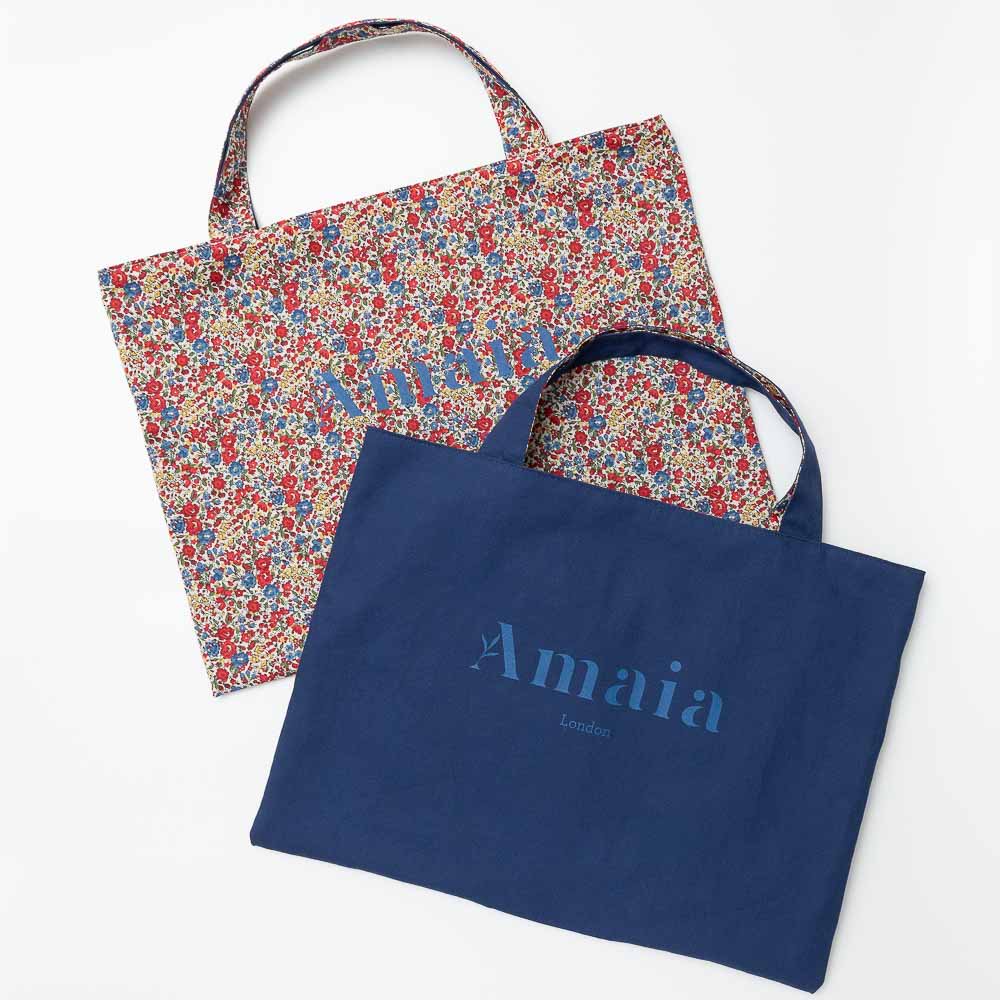 <img class='new_mark_img1' src='https://img.shop-pro.jp/img/new/icons14.gif' style='border:none;display:inline;margin:0px;padding:0px;width:auto;' />Amaia Kids - Liberty Red/Blue bag アマイアキッズ - リバティプリントバッグ