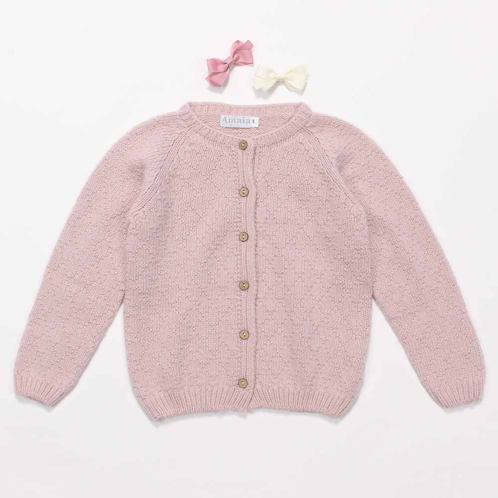 <img class='new_mark_img1' src='https://img.shop-pro.jp/img/new/icons14.gif' style='border:none;display:inline;margin:0px;padding:0px;width:auto;' />Amaia Kids - Cecile cardigan - Pink アマイアキッズ - カーディガン