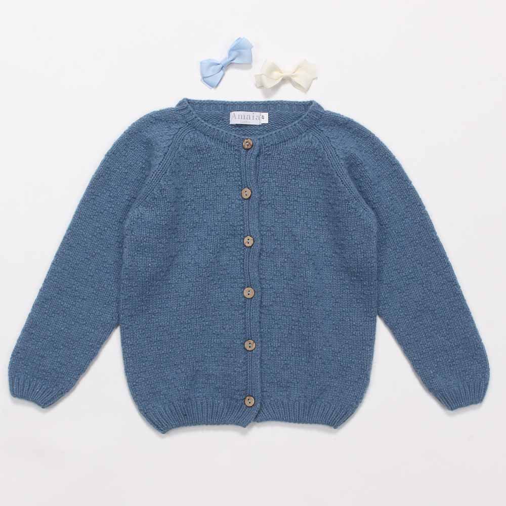 <img class='new_mark_img1' src='https://img.shop-pro.jp/img/new/icons14.gif' style='border:none;display:inline;margin:0px;padding:0px;width:auto;' />Amaia Kids - Cecile cardigan - Blue アマイアキッズ - カーディガン