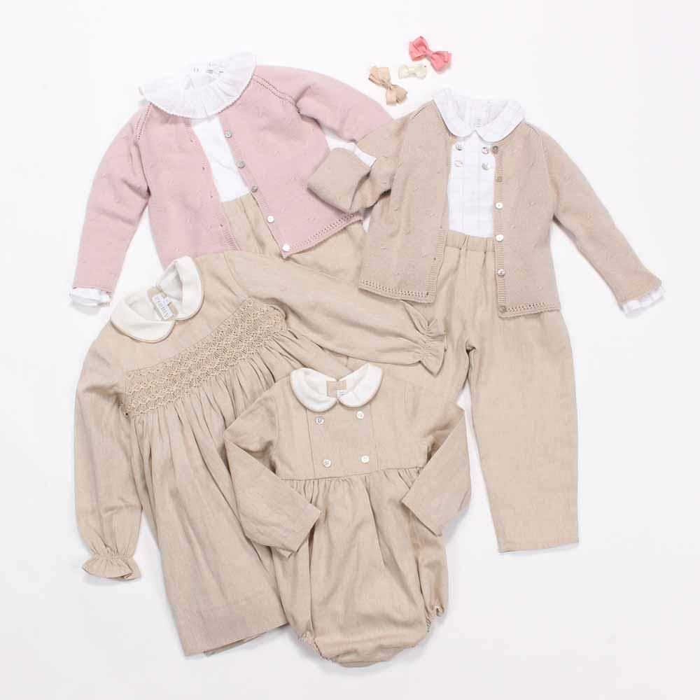 Amaia Kids - Puce cardigan - Beige アマイアキッズ - ベビー Amaia Kids - Puce cardigan - Beige アマイアキッズ - ベビー