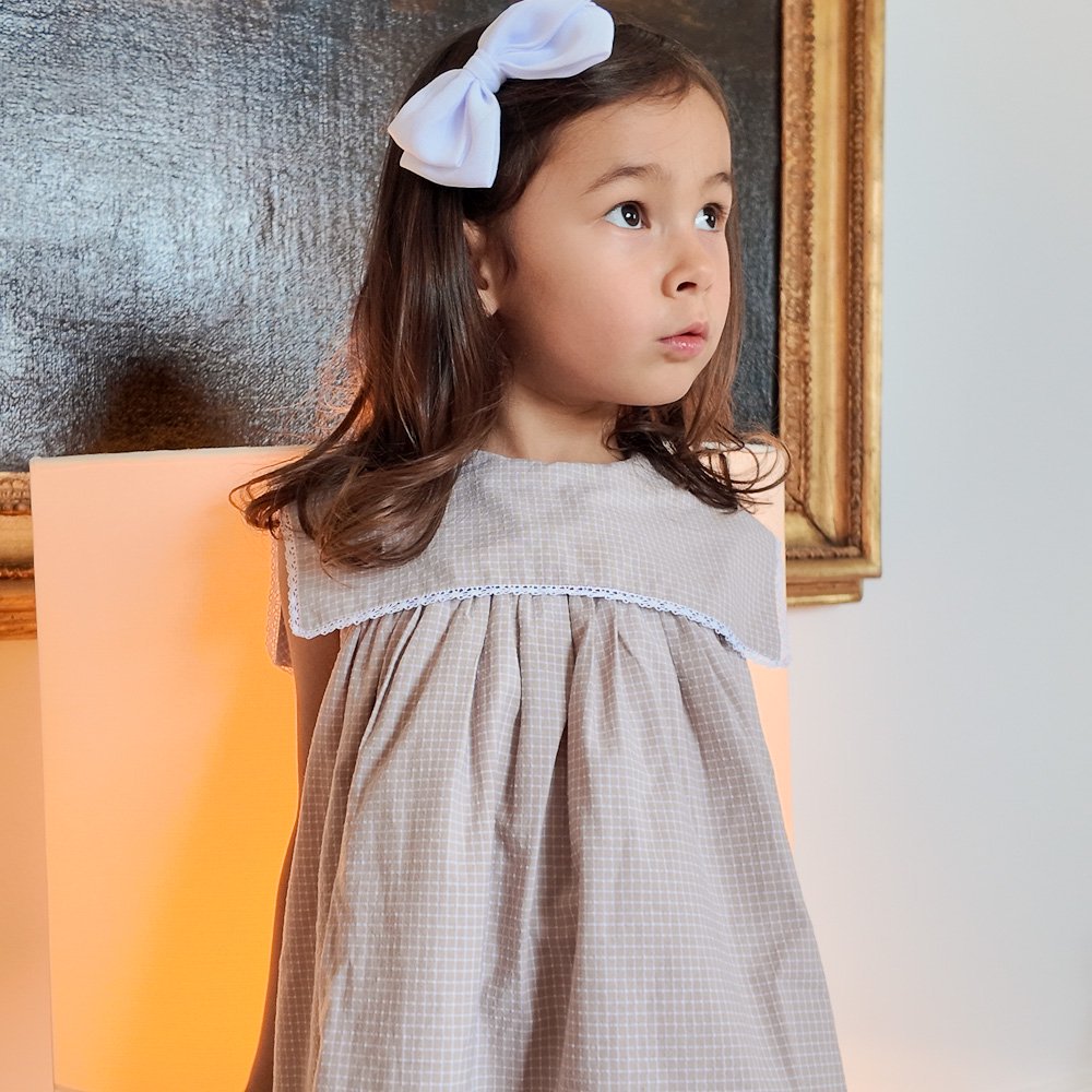 <img class='new_mark_img1' src='https://img.shop-pro.jp/img/new/icons14.gif' style='border:none;display:inline;margin:0px;padding:0px;width:auto;' />Amaia Kids - Mona dress - Beige mini check ޥå - ԡ