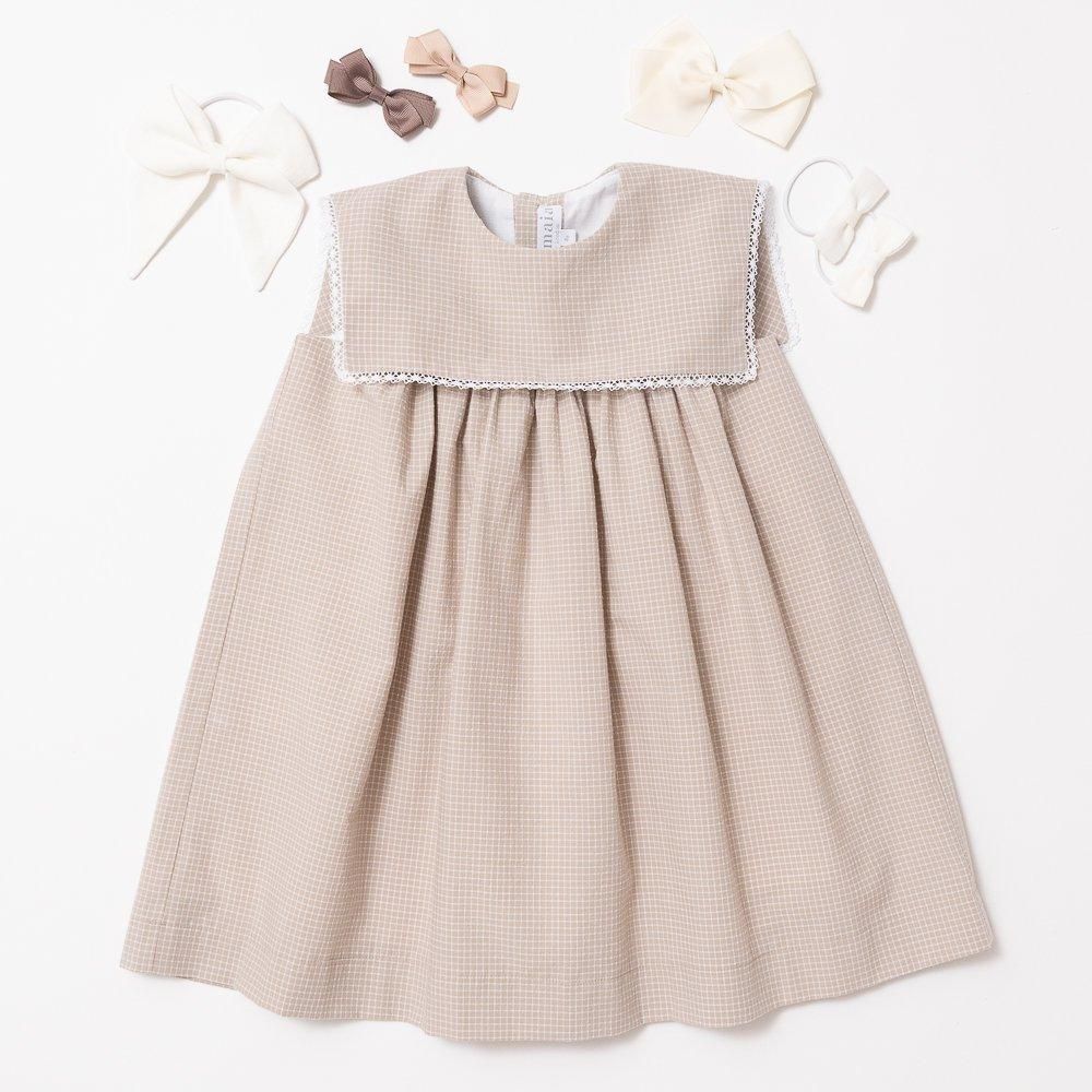 Amaia Kids - Mona dress - Beige mini check ޥå - ԡ
