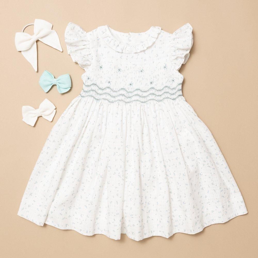 Amaia Kids - Falbala dress - Blue floral ޥå - å󥰻ɽԡ