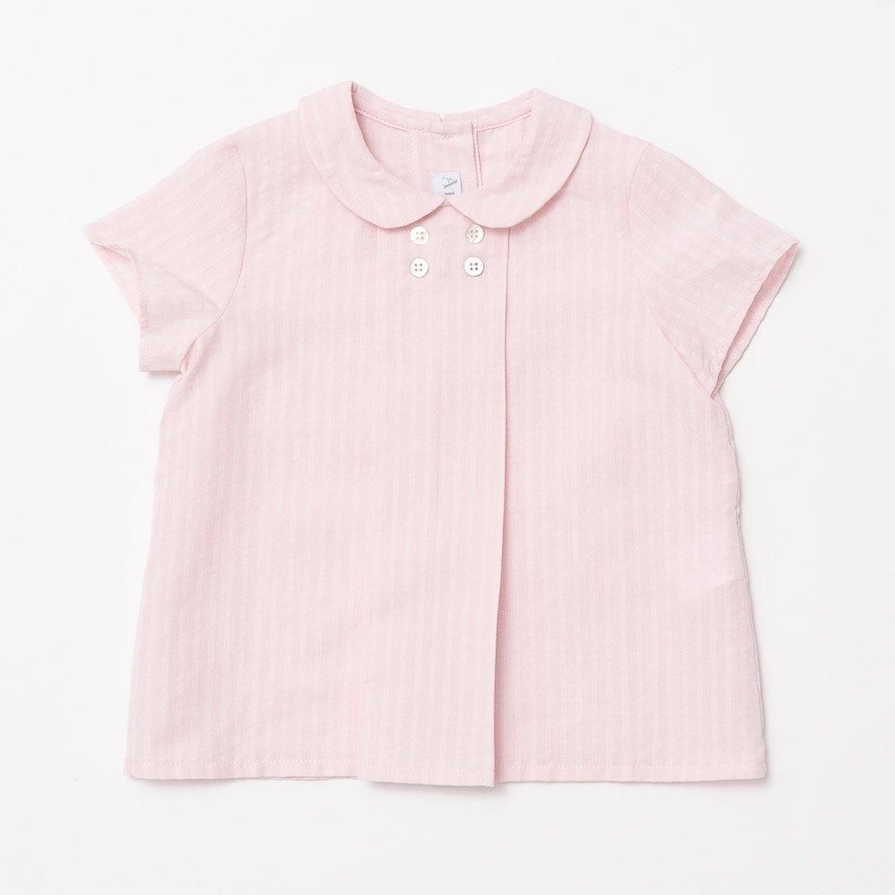 Amaia Kids - Thomas shirt - Pink seersucker ޥå - Ⱦµ