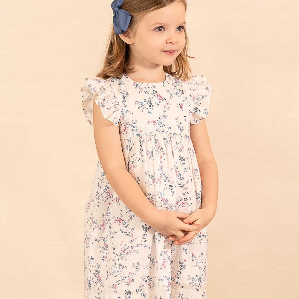 バイヤー厳選用品 - dress Bordeaux - Kids Amaia White plumeti floral ワンピース