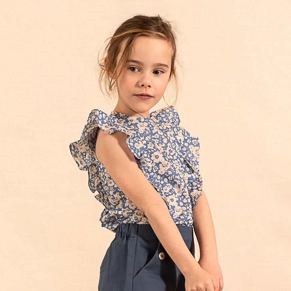 Amaia Kids - Alice top - Liberty blue アマイアキッズ - リバティ 