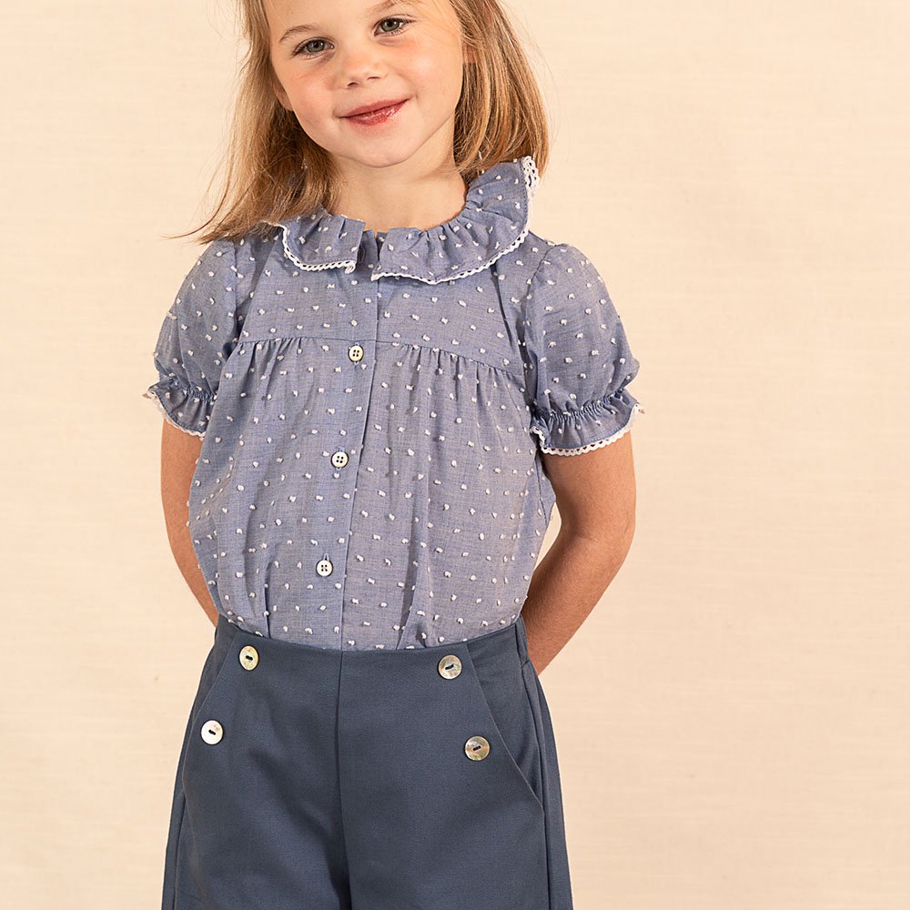 Amaia Kids - Fleur pants - Royal blue アマイアキッズ - パンツ