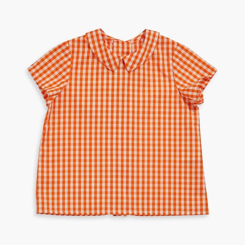 Amaia Kids - Mallard shirt - Orange check ޥå - Ⱦµ