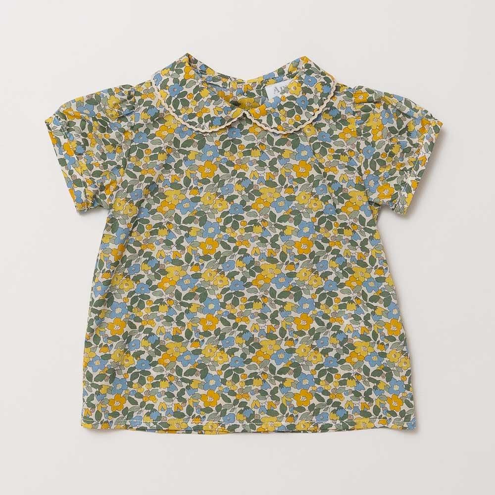 Amaia Kids - Coline blouse - Liberty Almond green/Mustard