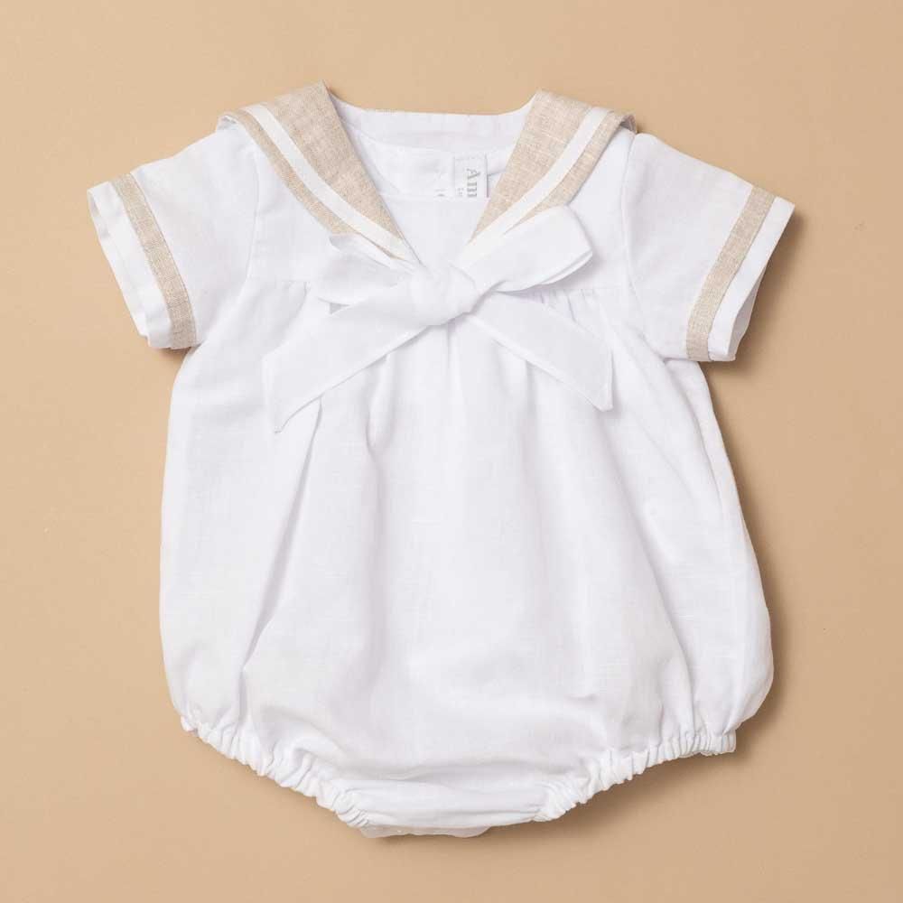 Amaia Kids - Arabelle romper - Sage check アマイアキッズ