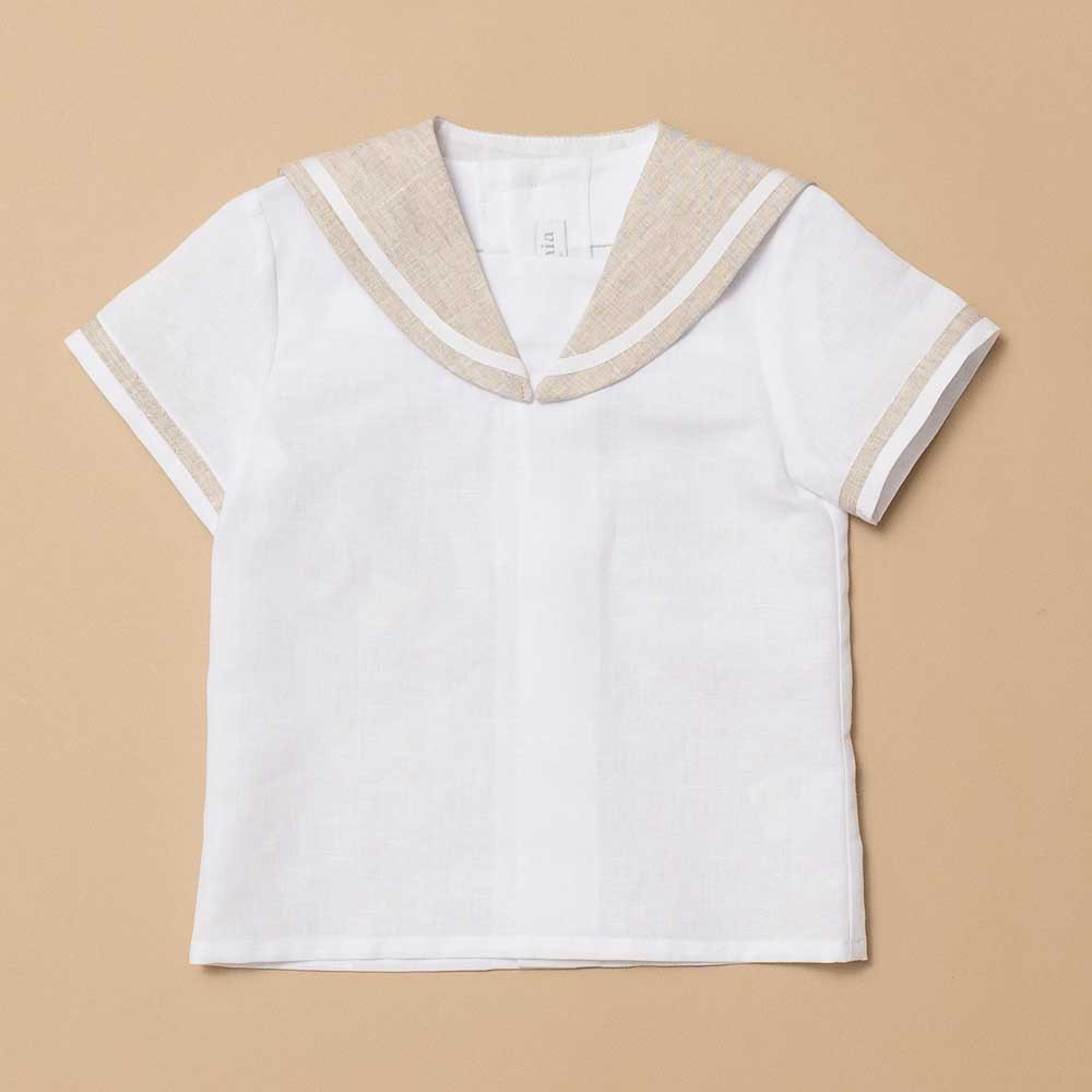<img class='new_mark_img1' src='https://img.shop-pro.jp/img/new/icons14.gif' style='border:none;display:inline;margin:0px;padding:0px;width:auto;' />Amaia Kids - Sailor top - Sand beige ޥå - 顼