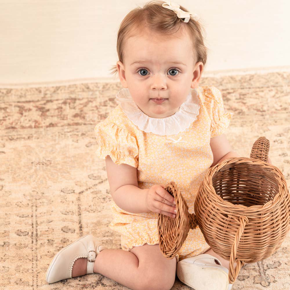 Amaia Kids - Elodie baby set - Yellow mini floral アマイアキッズ 