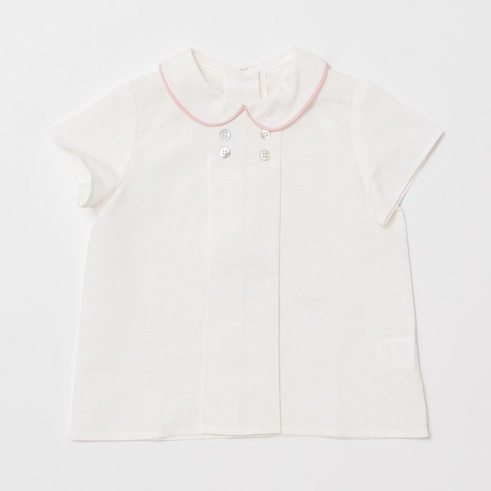 Amaia Kids - Thomas shirt - Pink/White ޥå - Ⱦµ