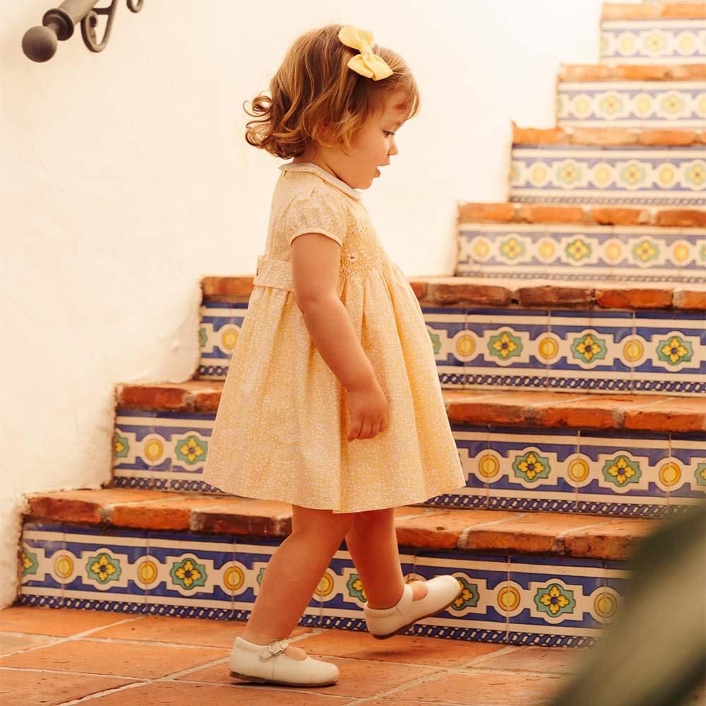 Amaia Kids - Shirley dress - Yellow floral アマイアキッズ Amaia Kids - Shirley dress - Yellow floral アマイアキッズ