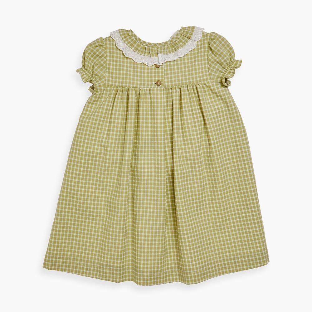 Amaia Kids - Pepa dress - Sage check アマイアキッズ Amaia Kids - Pepa dress - Sage check アマイアキッズ