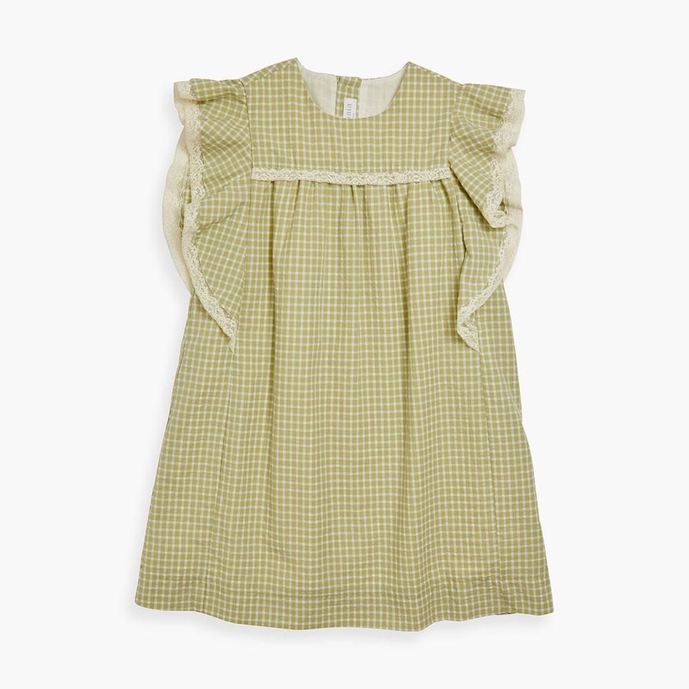 Amaia Kids - Gordes dress - Sage check ޥå - ԡ