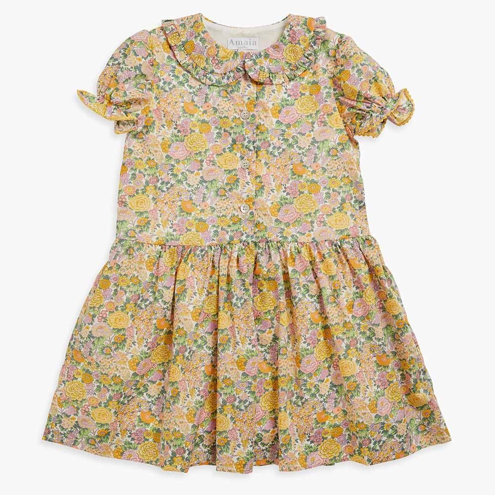 Amaia Kids - Marjorie dress - Liberty Yellow/Pink ޥå - Хƥץȥԡ