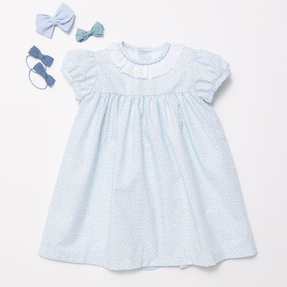 Amaia Kids - Millie dress - Mint blue mini floral Amaia Kids - Millie dress - Mint blue mini floral