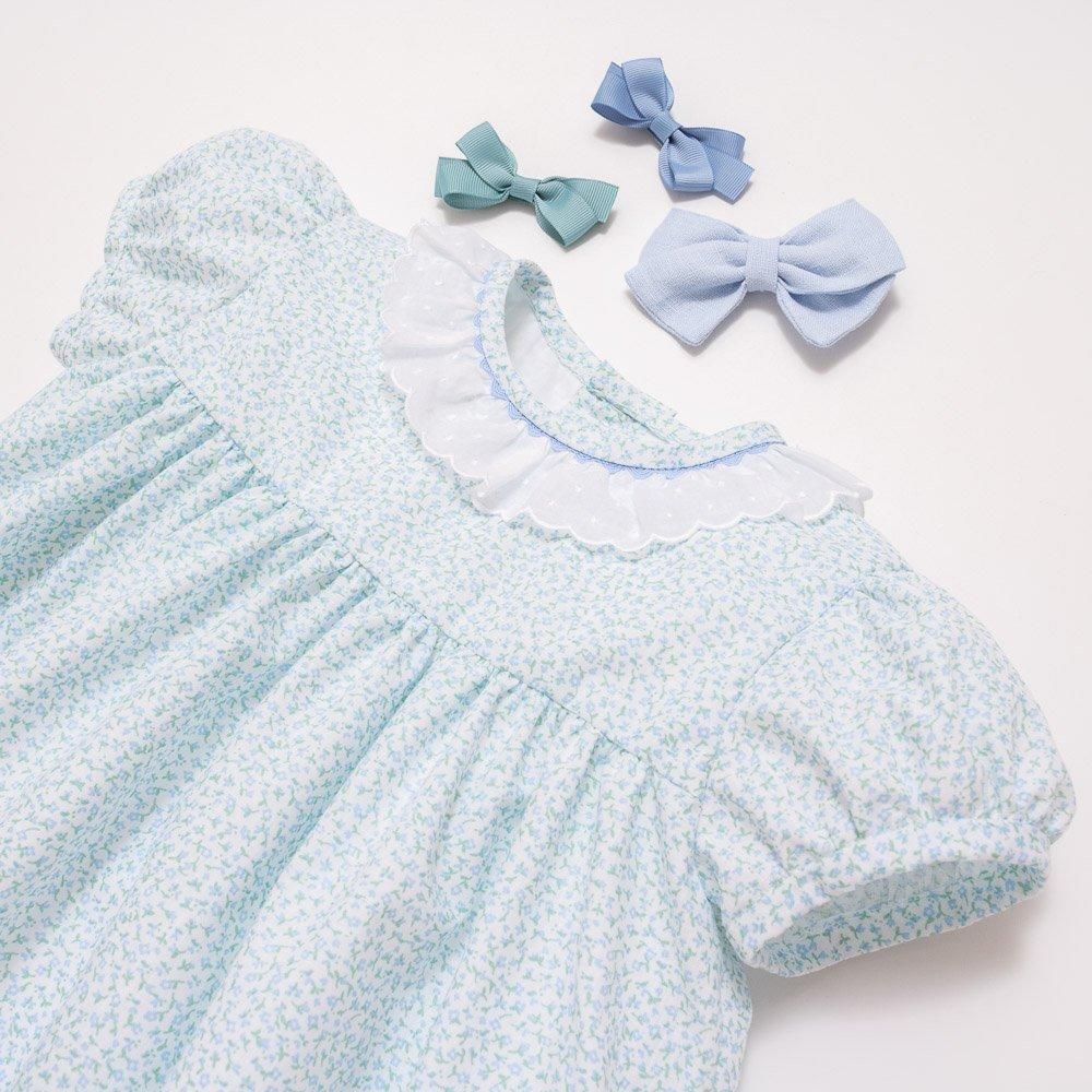 Amaia Kids - Millie dress - Mint blue mini floral Amaia Kids - Millie dress - Mint blue mini floral