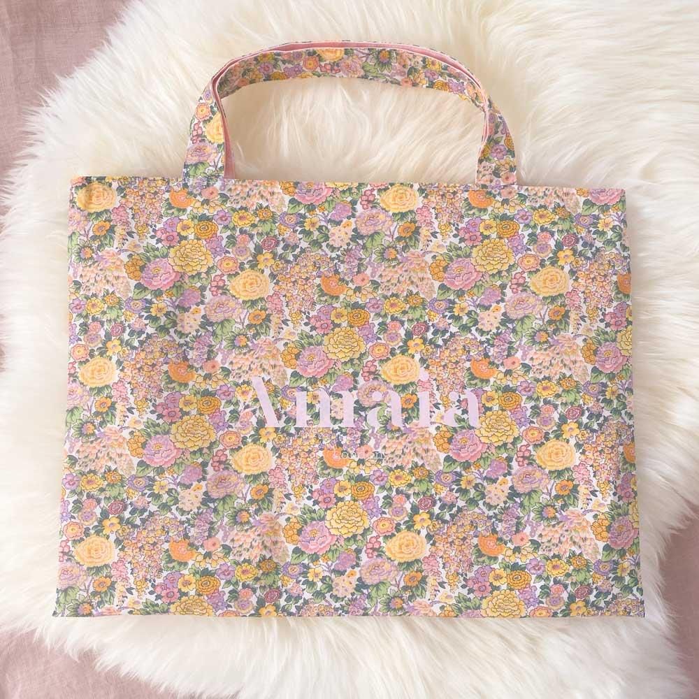 Amaia Kids - Liberty Yellow/Pink bag アマイアキッズ