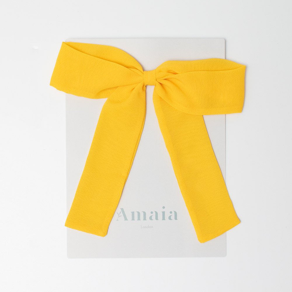 <img class='new_mark_img1' src='https://img.shop-pro.jp/img/new/icons14.gif' style='border:none;display:inline;margin:0px;padding:0px;width:auto;' />Amaia Kids - Chiffon Long Tail Hair Bows ޥå - եǺܥإMarigold