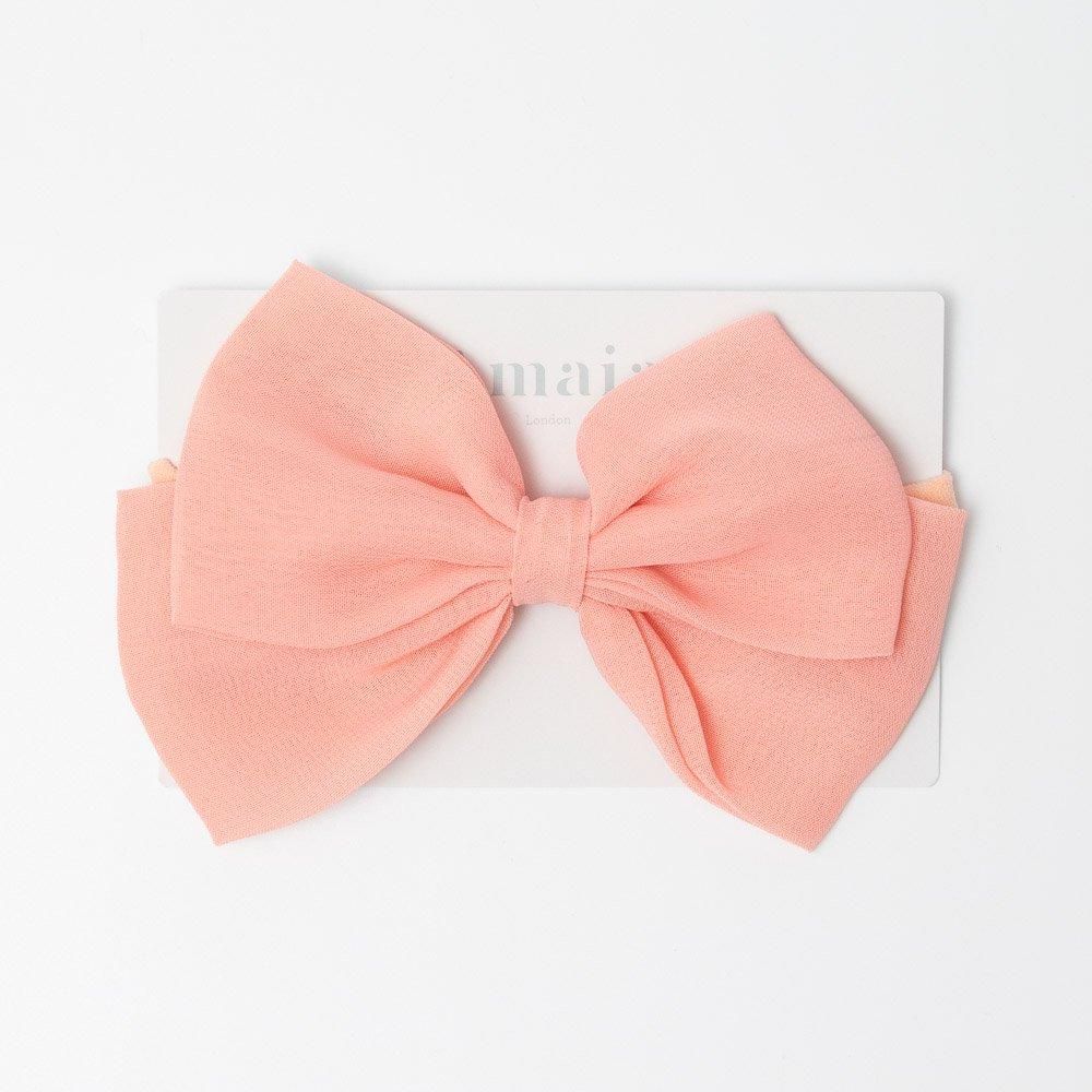 ꫛꫀꪝ【ギンガムチェックダブルリボン】ベビーヘアクリップ