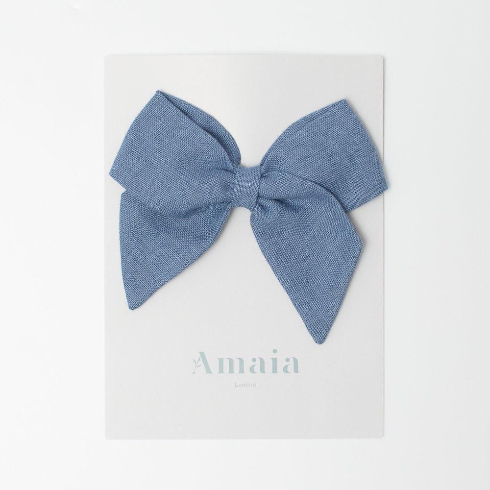 <img class='new_mark_img1' src='https://img.shop-pro.jp/img/new/icons14.gif' style='border:none;display:inline;margin:0px;padding:0px;width:auto;' />Amaia Kids - Linen Hair Bow ޥå - ͥǺܥإMauve blue