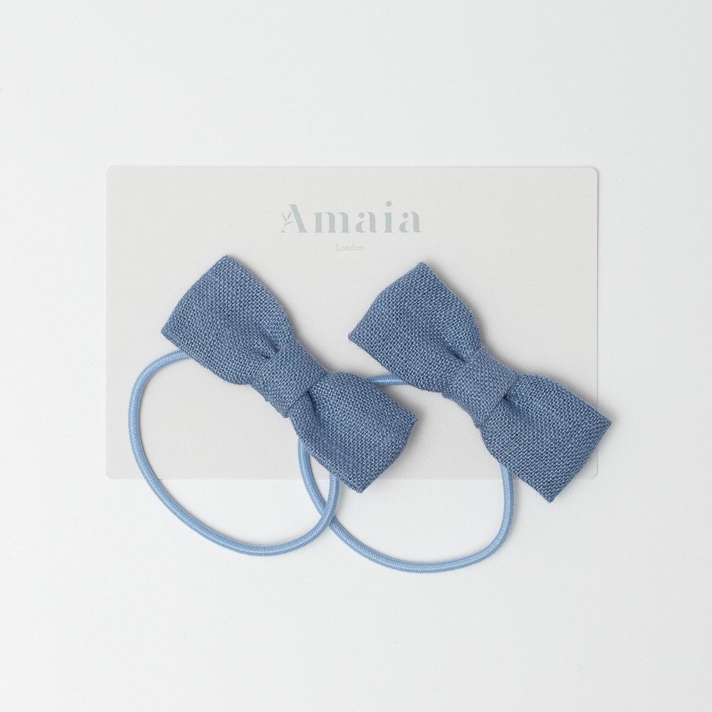 <img class='new_mark_img1' src='https://img.shop-pro.jp/img/new/icons14.gif' style='border:none;display:inline;margin:0px;padding:0px;width:auto;' />Amaia Kids - Linen Hair Bow ޥå - ͥǺܥإ2ĥåȡMauve blue