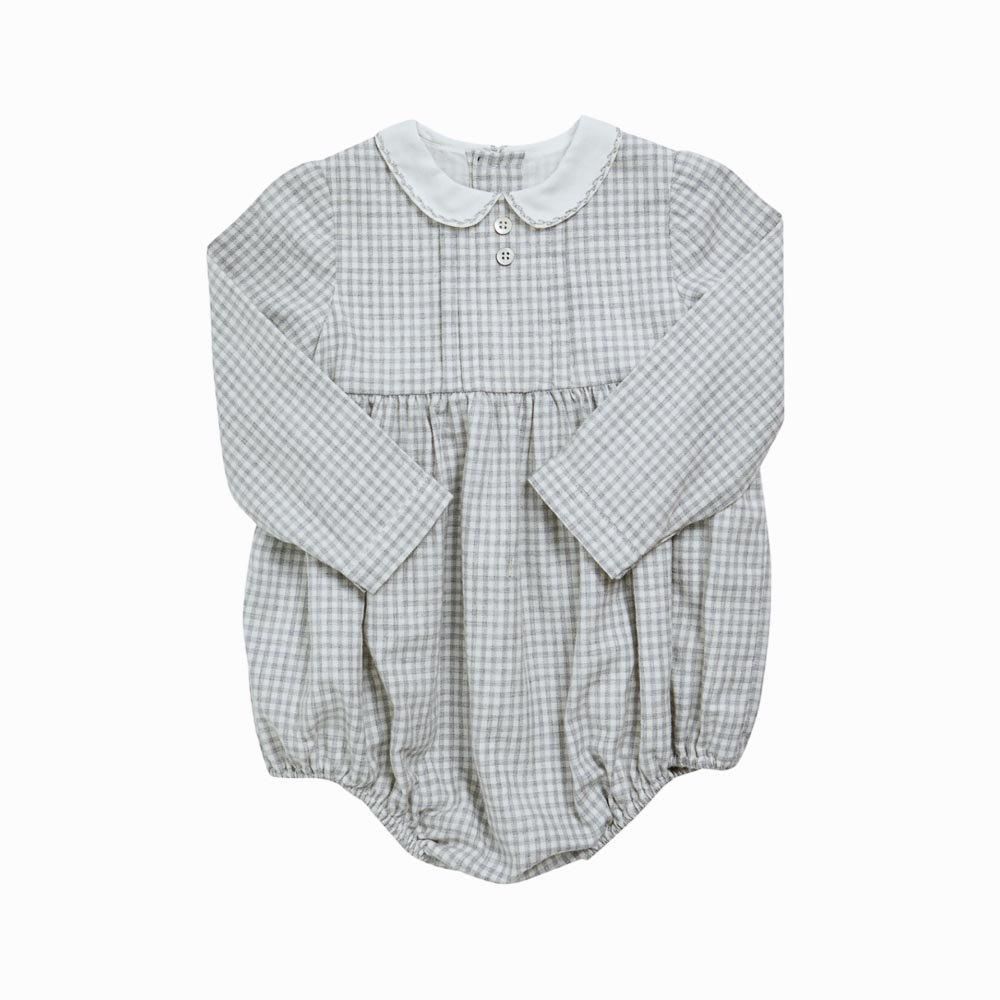 Amaia Kids - Alex romper - Grey check ޥå - ٥ӡѡ