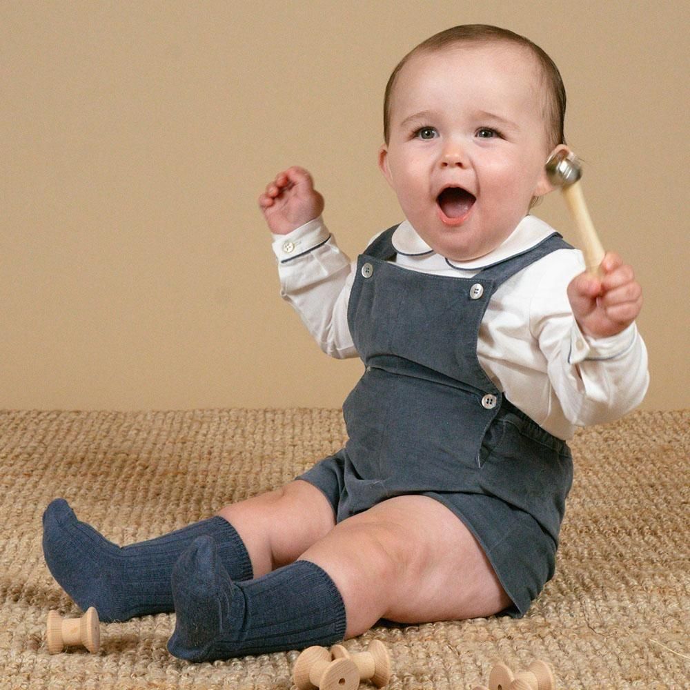 Amaia Kids - Hector dungaree - Midnight blue corduroy ޥå - ڥå