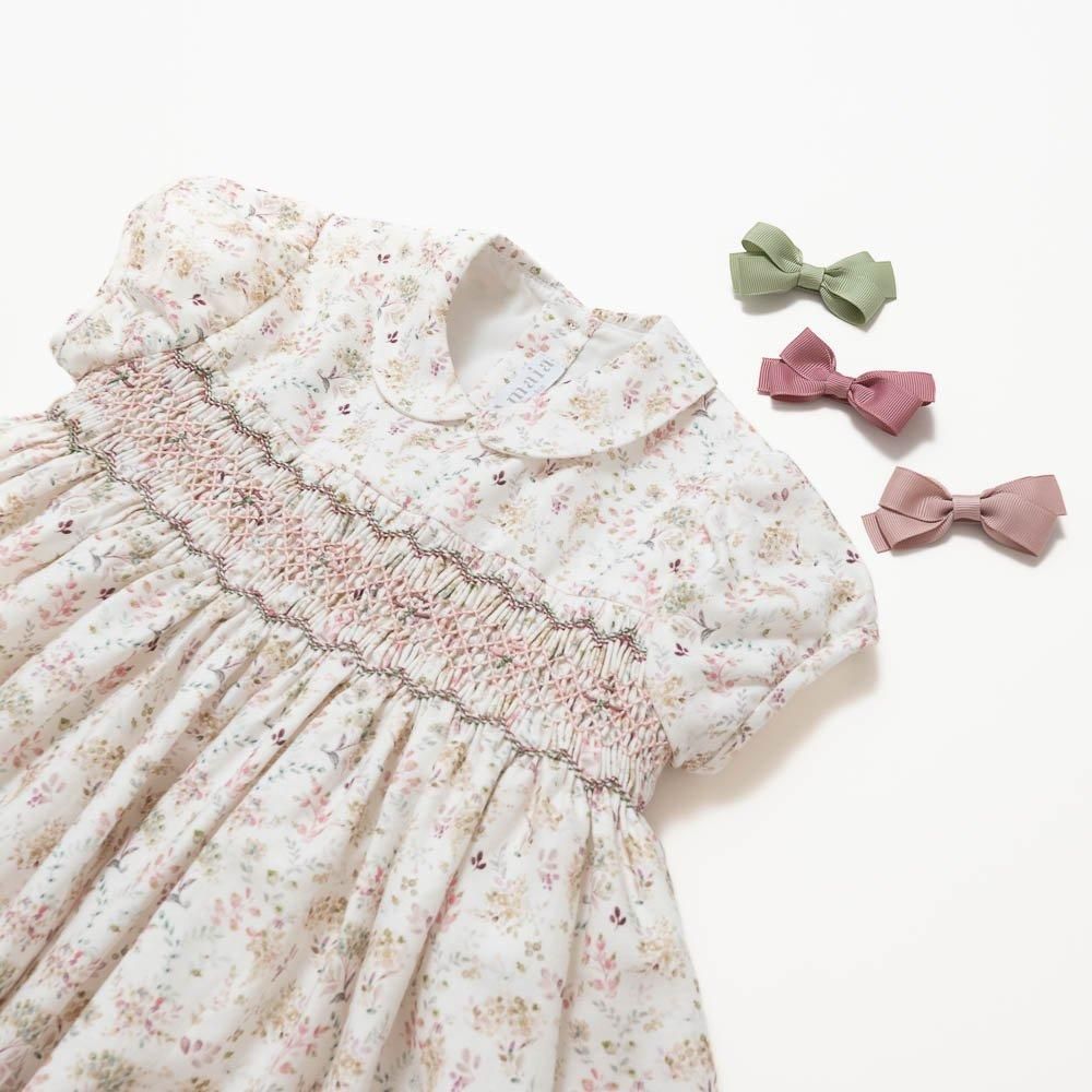 Amaia Kids - Moohren dress - Baby pink floral アマイアキッズ Amaia Kids - Moohren dress - Baby pink floral アマイアキッズ