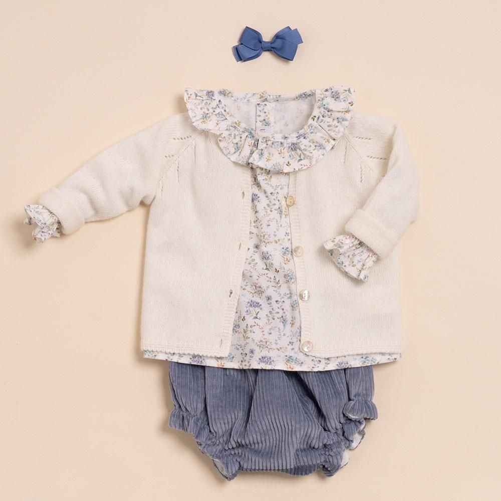 Amaia Kids - Amelia blouse - Baby blue floral アマイアキッズ