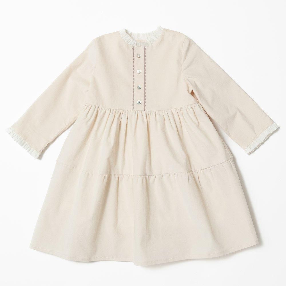 Amaia Kids - Ari dress - Ivory corduroy ޥå - ǥԡ
