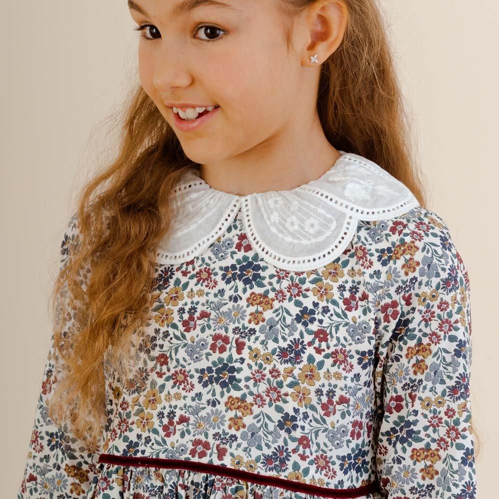 Amaia Kids - Leela girl dress - Liberty Multico floral Amaia Kids - Leela girl dress - Liberty Multico floral