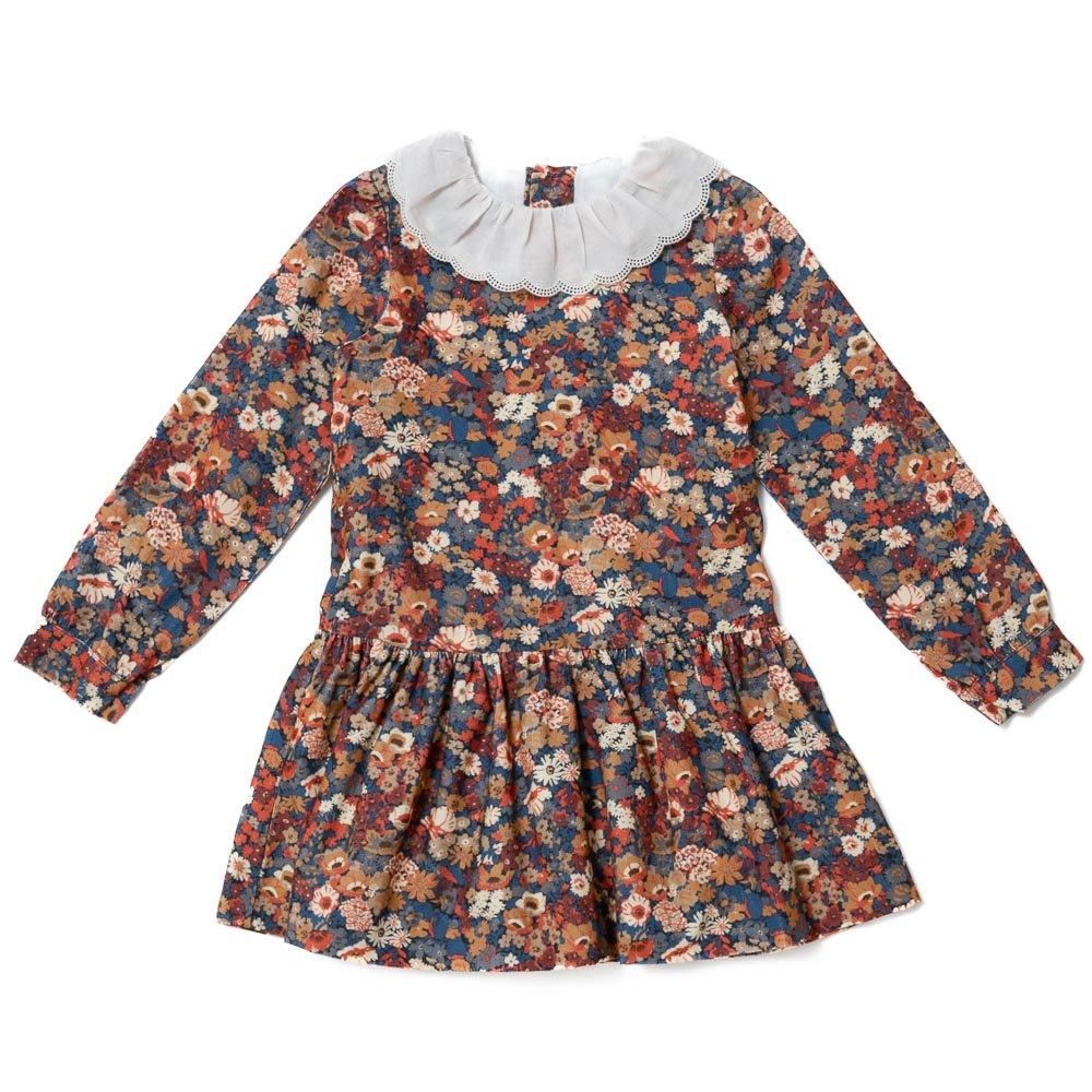Amaia Kids - Chloe dress - Liberty Camel/Navy ޥå - Хƥץȥԡ