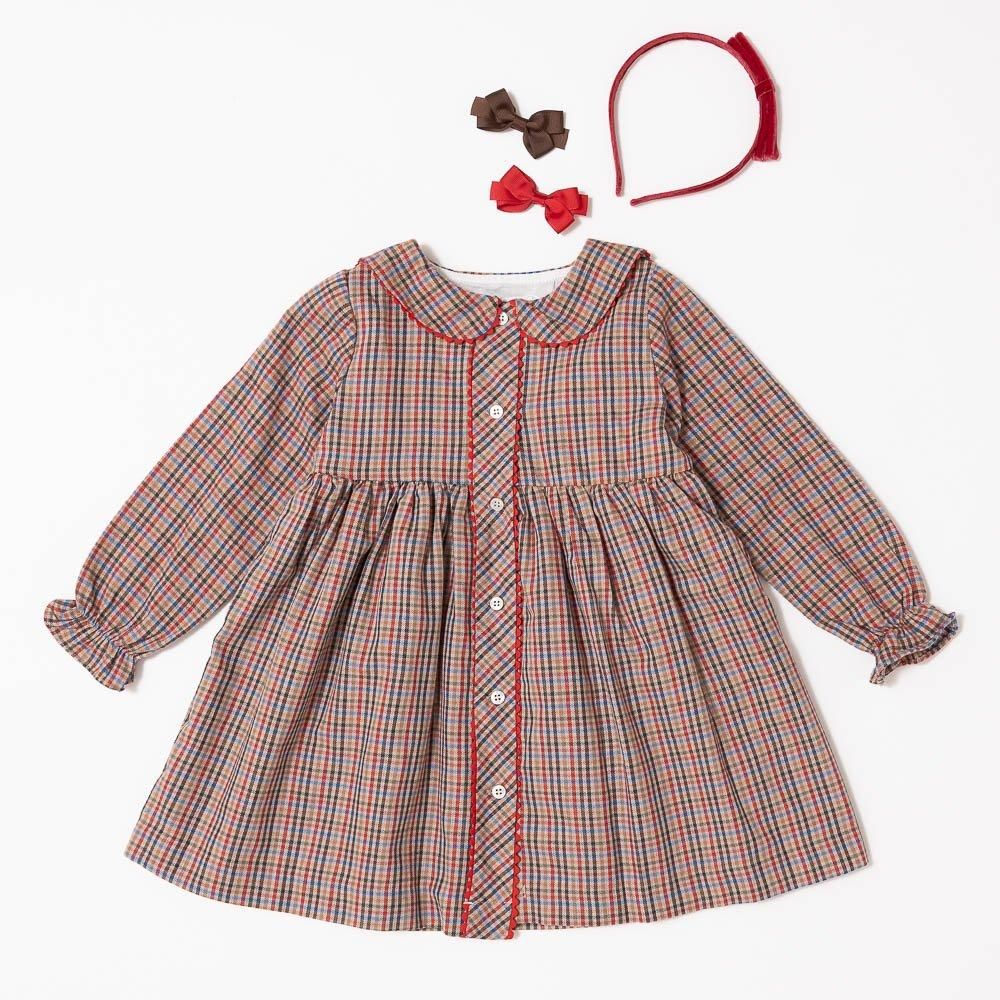 Amaia Kids - Daisy dress - Multico check アマイアキッズ - チェック
