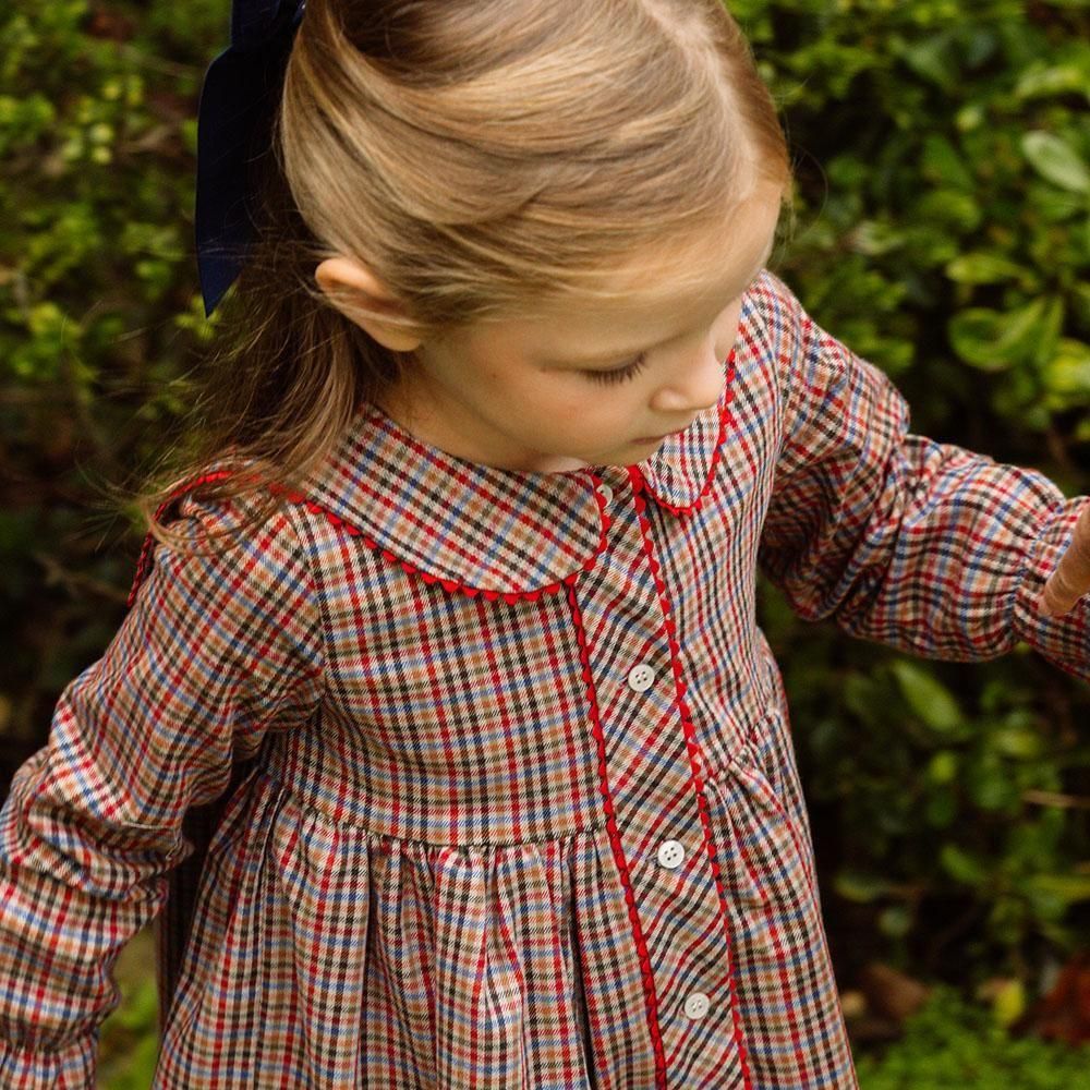 Amaia Kids - Daisy dress - Multico check アマイアキッズ - チェック