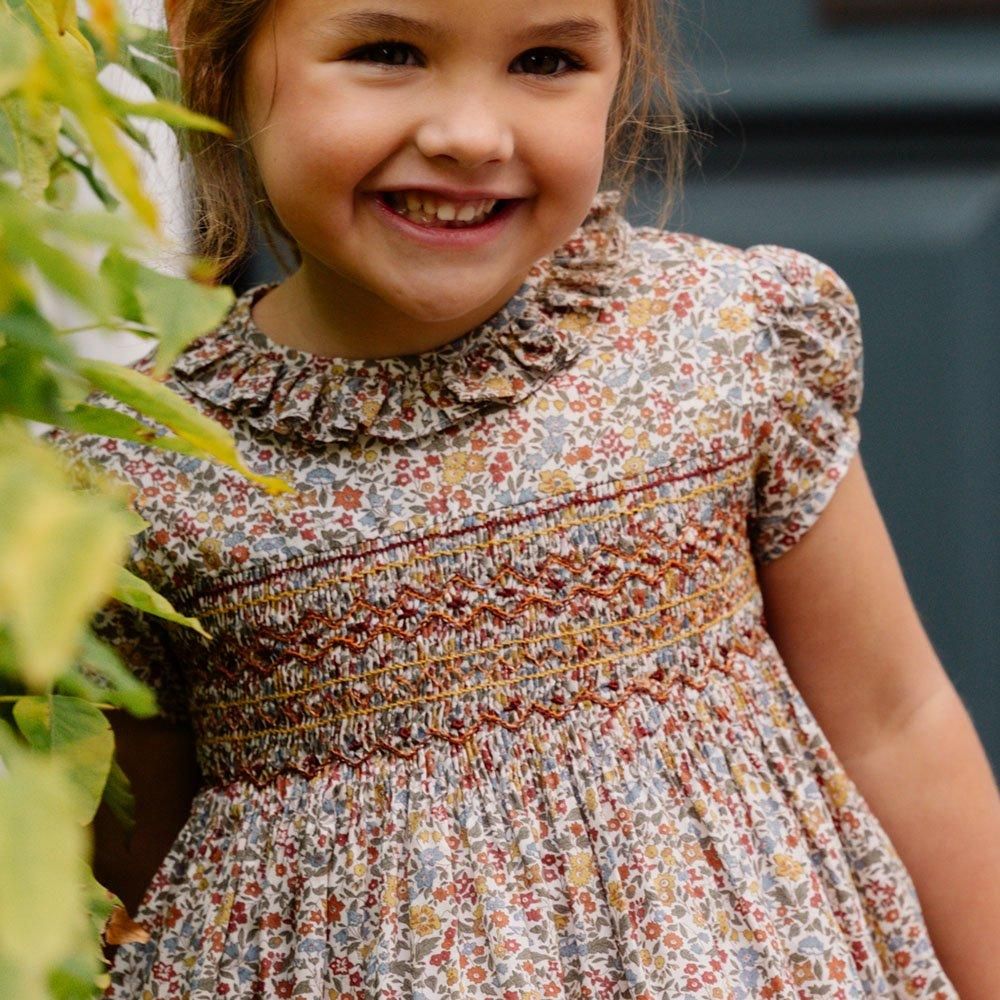 Amaia Kids - Shirley dress - Yellow floral アマイアキッズ Amaia Kids - Shirley dress - Yellow floral アマイアキッズ