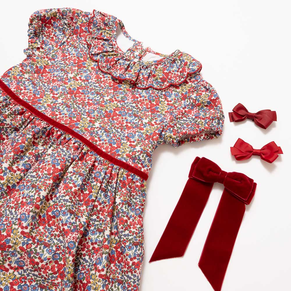 Amaia Kids - Raisin dress - Red floral アマイアキッズ - ワンピース - アマイアキッズ | Amaia  Kids日本公式オンラインショップ | ベビー服・子供服通販