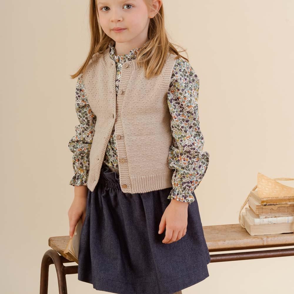 Amaia Kids - Pestana skirt - Navy アマイアキッズ - スカート
