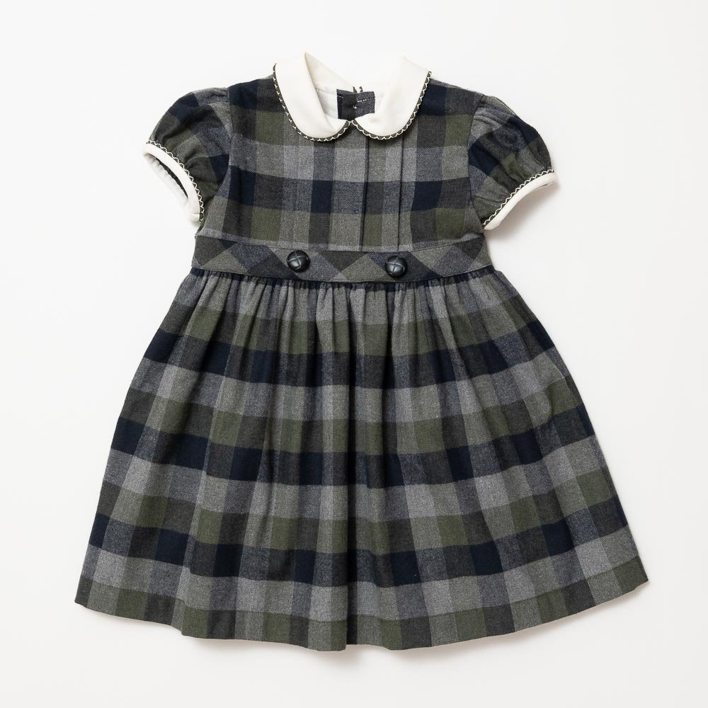 <img class='new_mark_img1' src='https://img.shop-pro.jp/img/new/icons14.gif' style='border:none;display:inline;margin:0px;padding:0px;width:auto;' />Amaia Kids - Corneta dress - Khaki/Charcoal check ޥå - ԡ