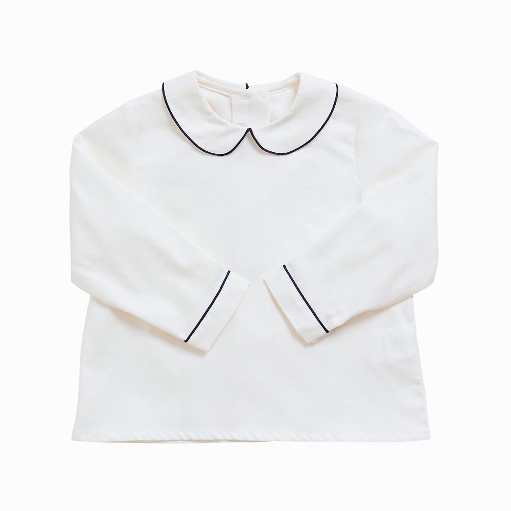 <img class='new_mark_img1' src='https://img.shop-pro.jp/img/new/icons14.gif' style='border:none;display:inline;margin:0px;padding:0px;width:auto;' />Amaia Kids - Mallard shirt - Navy piping ޥå - Ĺµ