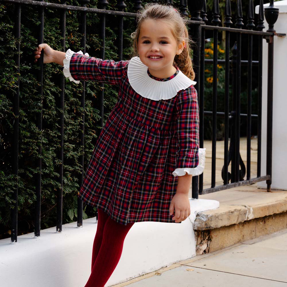 Amaia Kids - Pompadour dress - Red tartan アマイアキッズ - ワンピース - アマイアキッズ | Amaia  Kids日本公式オンラインショップ | ベビー服・子供服通販