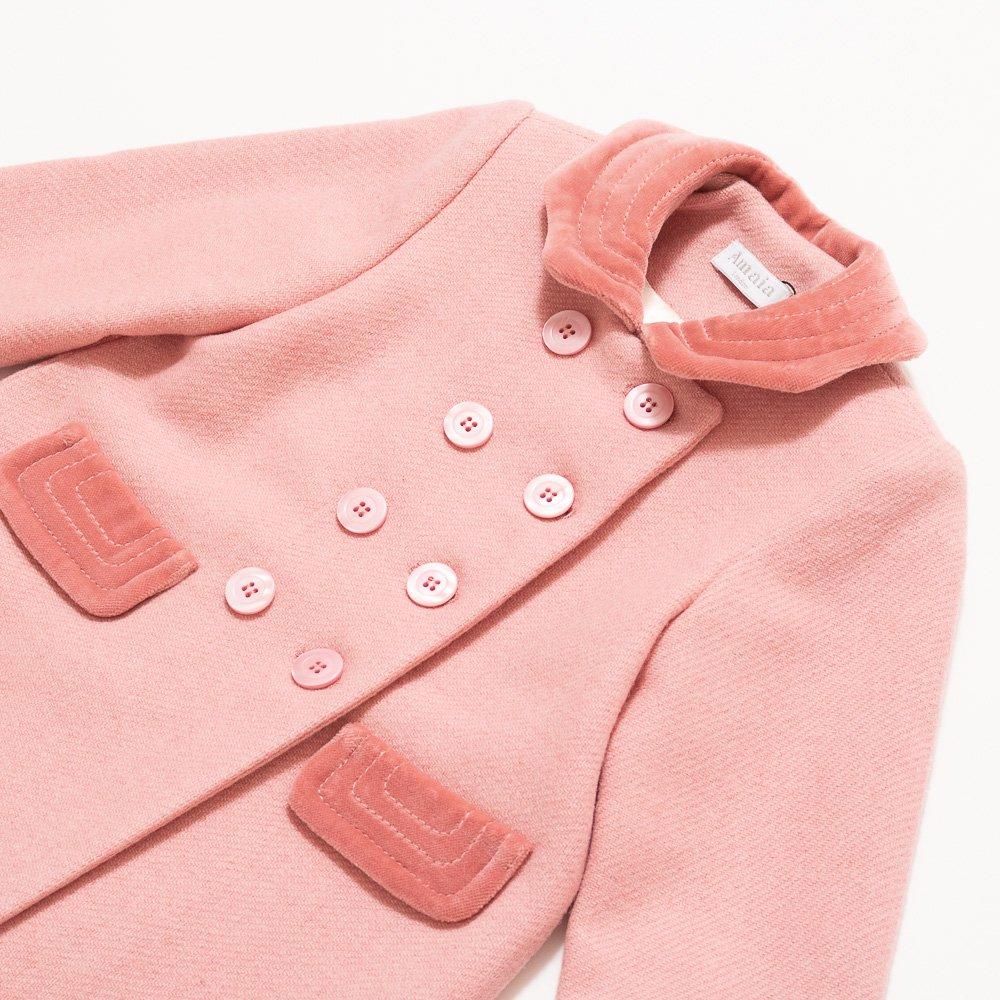 Amaia Kids - Classic coat - Pink アマイアキッズ - ウール