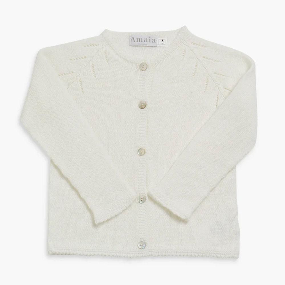 流行り の ブランド - 2024年おすすめのアイテム満載 - Kids Amaia Puce ベビー - アマイアキッズ White - cardigan その他