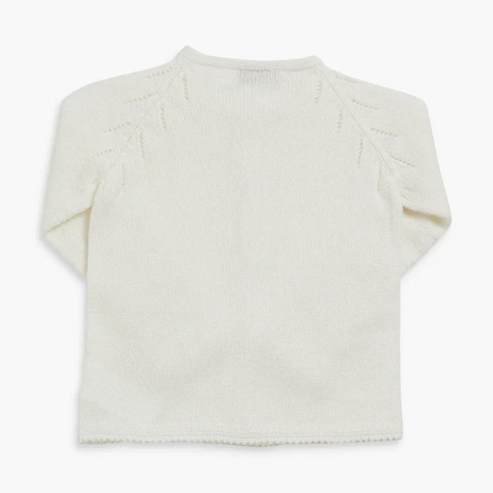Amaia Kids - Puce cardigan - White アマイアキッズ - ベビー Amaia Kids - Puce cardigan - White アマイアキッズ - ベビー